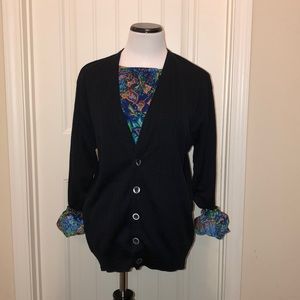 Vintage Men's VF Imagewear Navy Blue Sweater